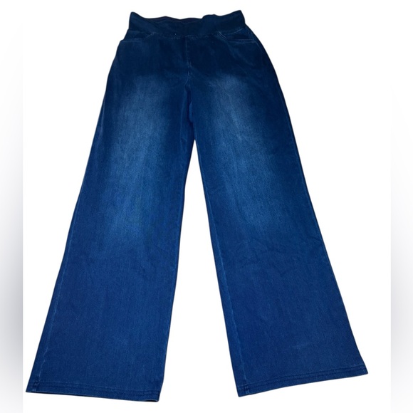 a new day Denim - a new day Stretch Dark Blue Flare Wide Leg Jeans